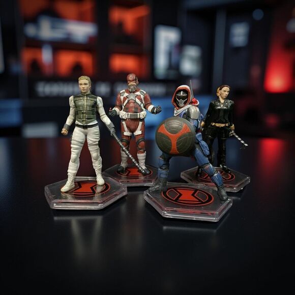 Disney Marvel Black Widow Taskmaster Red Guardian Yelena 4pc PVC Figures - Picture 1 of 10